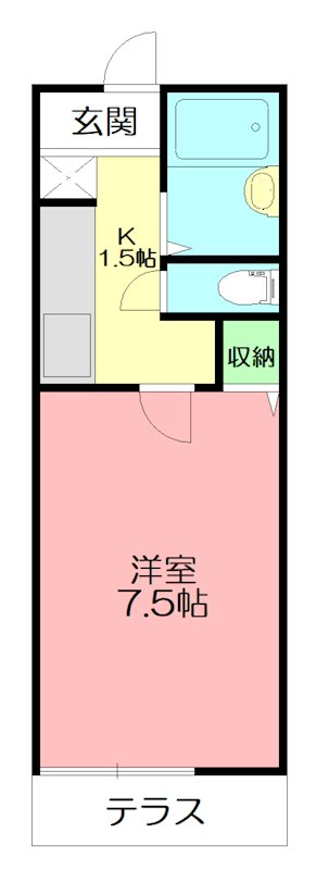 林山ハイツ 101号室 間取り
