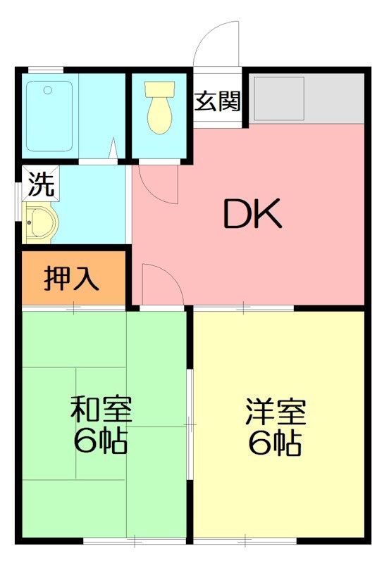 アムール 202号室 間取り