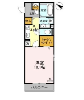 オーキッド・hill 201号室 間取り