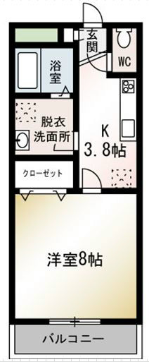 il　compagnoⅠ 104号室 間取り