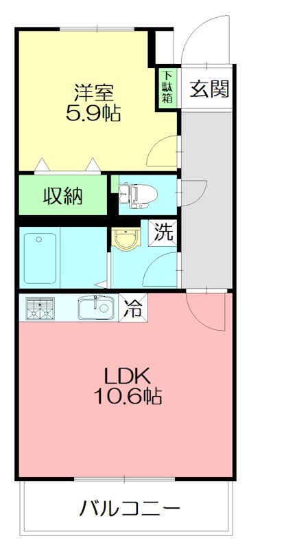 アステリアパレス 504号室 間取り