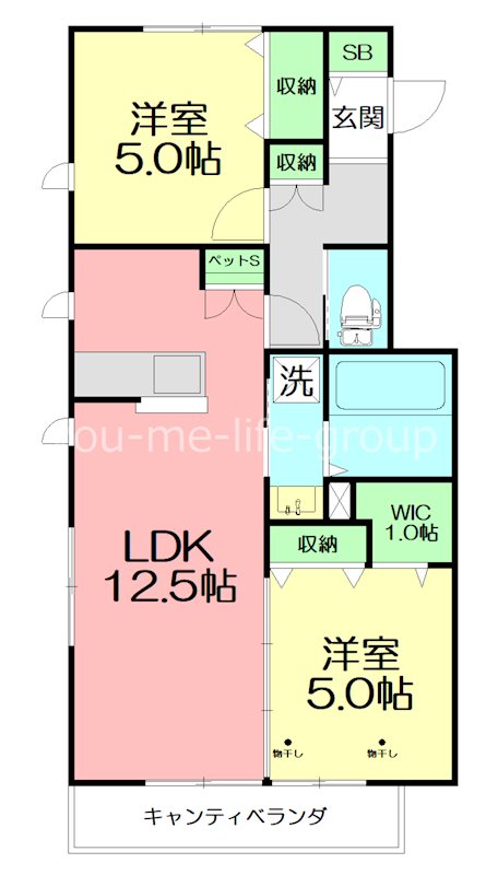 セレッソ 今泉 202号室 間取り