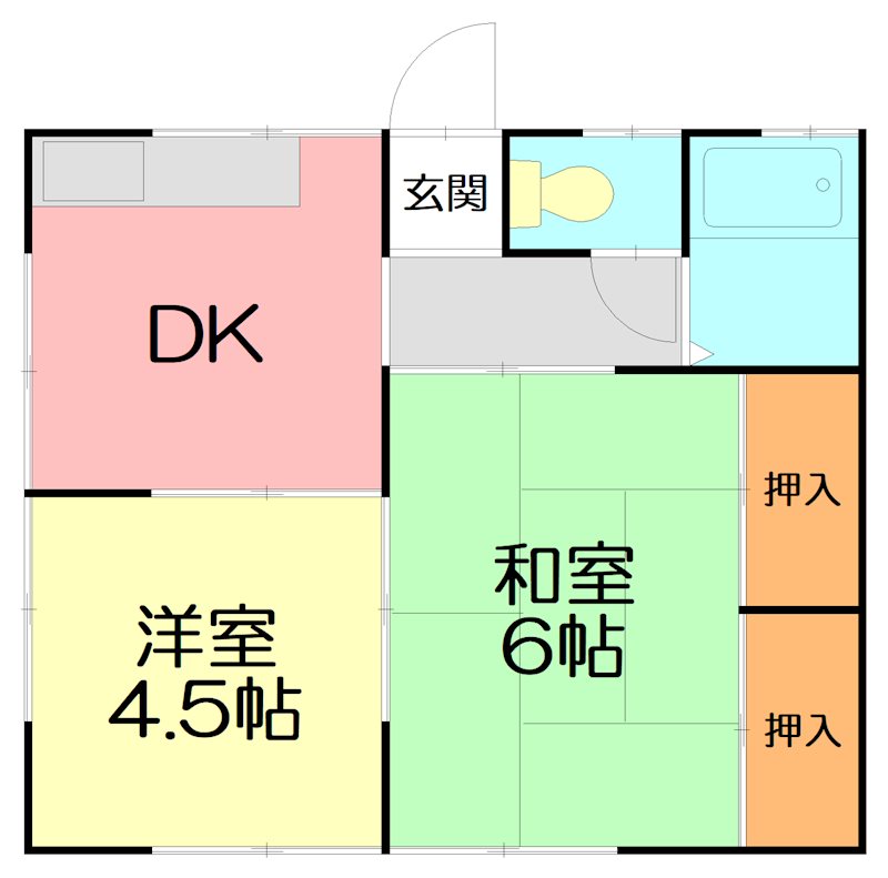 ハイツ707 201号室 間取り