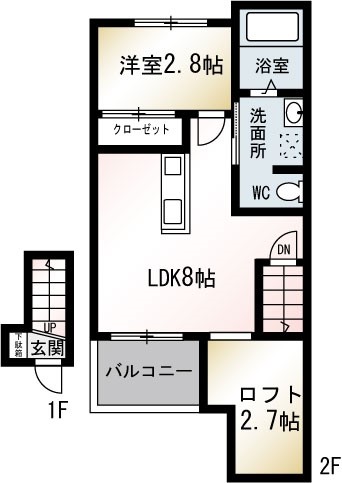CASCADE MOTOMACHI(カスケードモトマチ) 205号室 間取り
