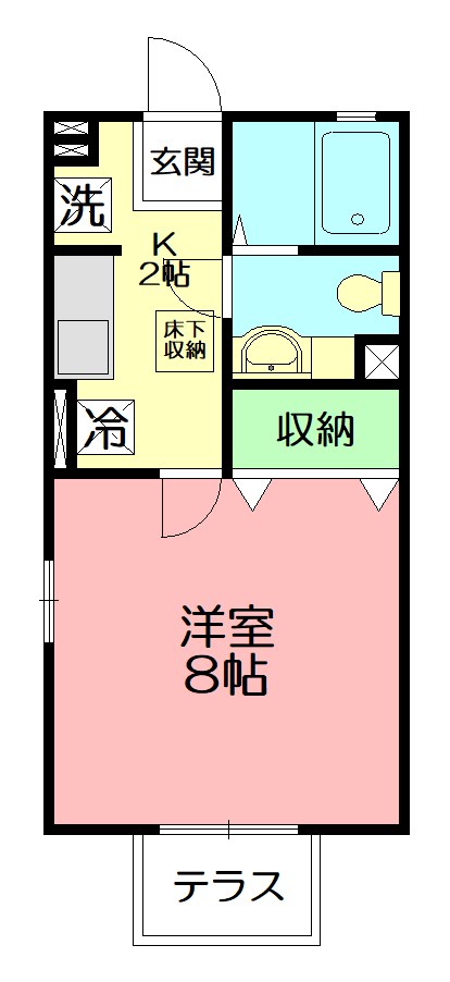 プランドール 105号室 間取り