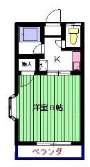 リリーハイム  206号室 間取り