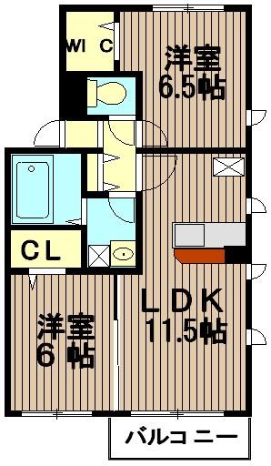 フェリーチェ 201号室 間取り