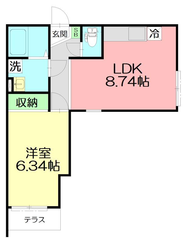 汐彩(しおさい) 101号室 間取り