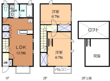 ボヌール・B 102号室 間取り