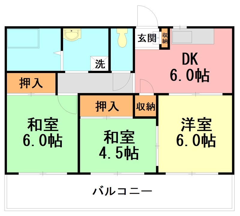 コートパル戸塚 302号室 間取り
