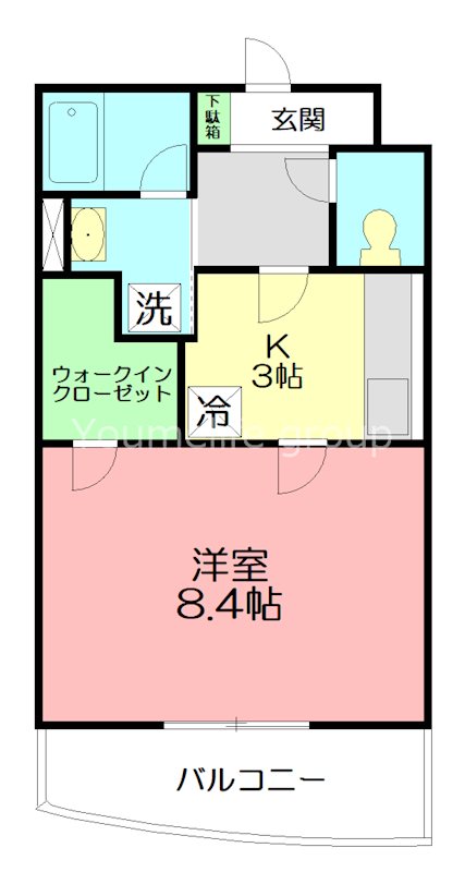 ヴァンクール 101号室 間取り