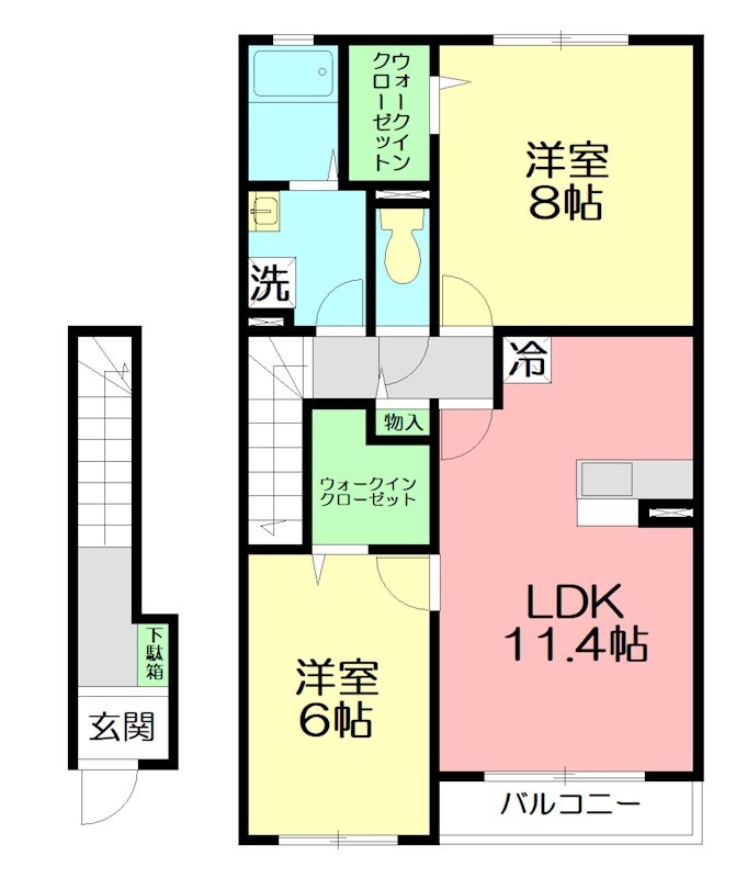 アドラブール 205号室 間取り
