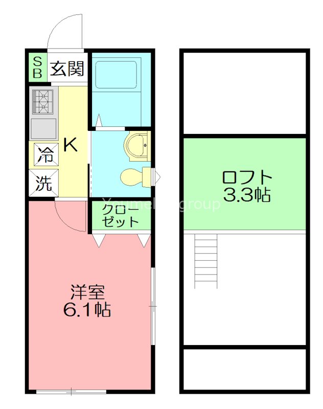 ハウズライフ厚木五番館 201号室 間取り