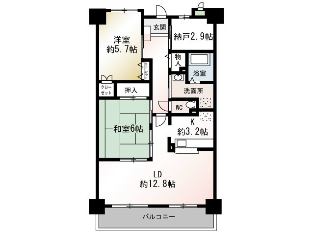 オーバーヒルズ弐番館 502号室 間取り