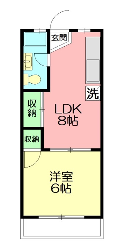 花園コーポ 201号室 間取り