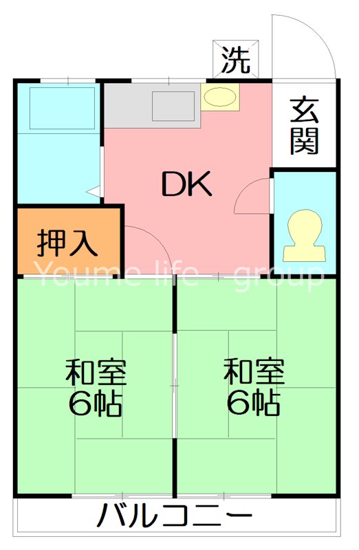 清水ハイツ 102号室 間取り