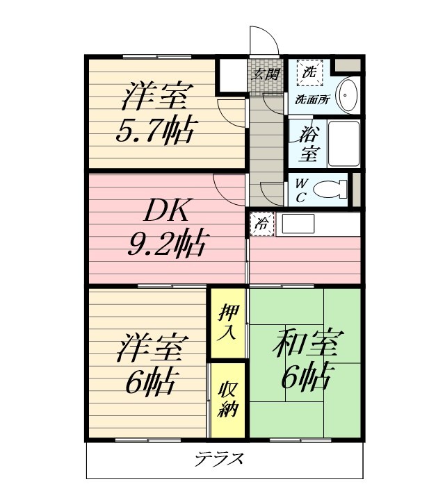 ミストレル 101号室 間取り
