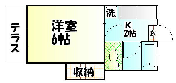 サンテラス第2 102号室 間取り