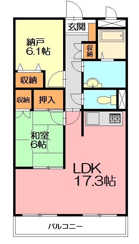 アゼリアコート 303号室 間取り