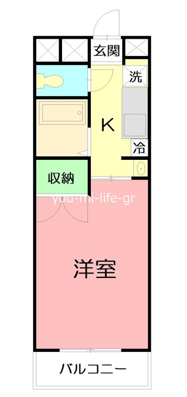 ローズパル 203号室 間取り
