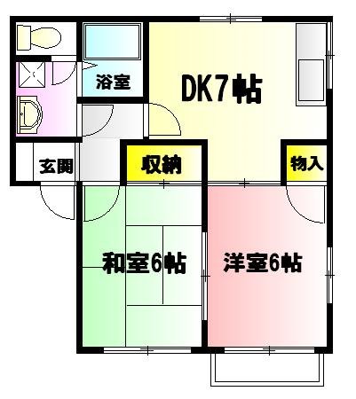 リバーコートKAZU 201号室 間取り