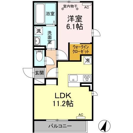 パークサイド 303号室 間取り