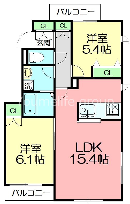 コーラルデュオ湘南West 102号室 間取り