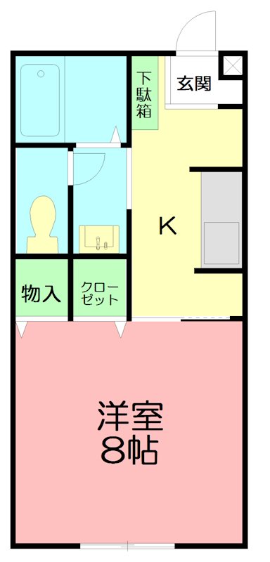 HGコート1 102号室 間取り