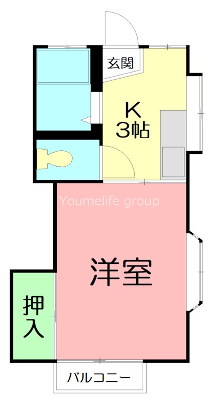 ポルシェ伊勢原Ⅲ 201号室 間取り