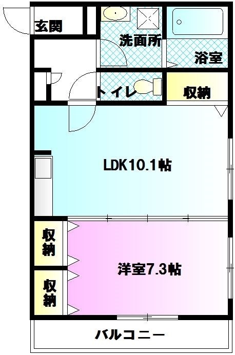 サニーテラス湘南 205号室 間取り
