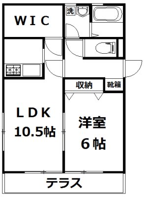 パレ・コレイユ 102号室 間取り