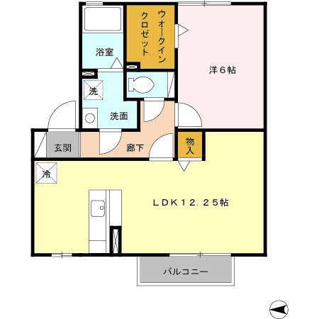 エスぺランサ　A 201号室 間取り
