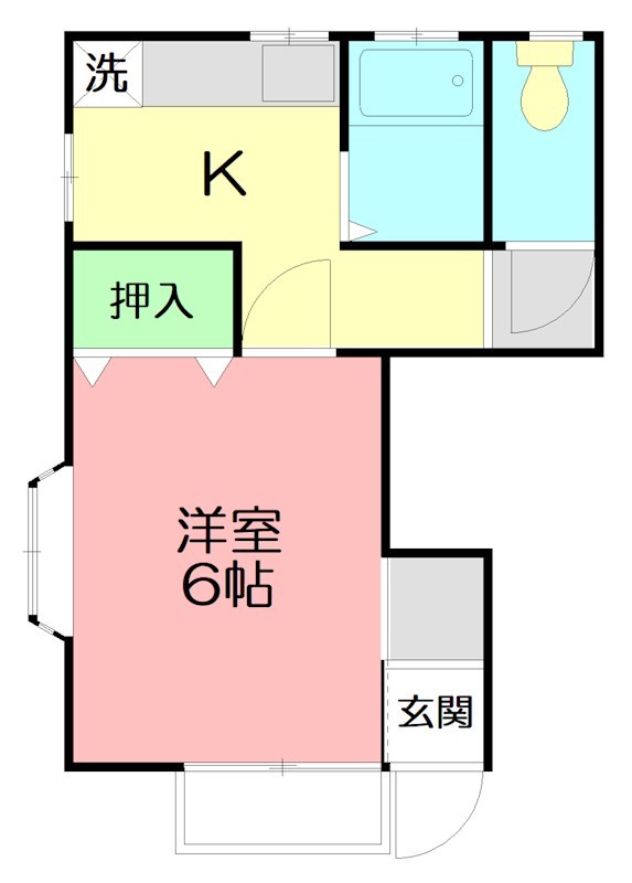 カーデンテラス B号室 間取り