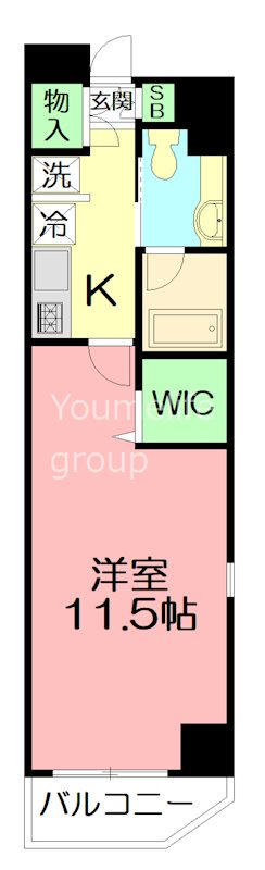 ヴァンクール湘南 801号室 間取り