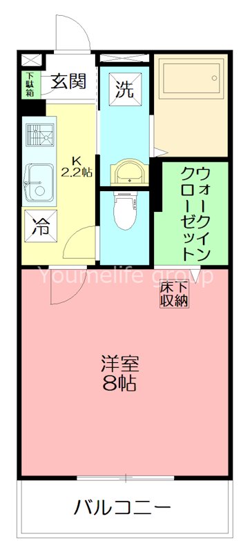 サンライズ岩本 102号室 間取り