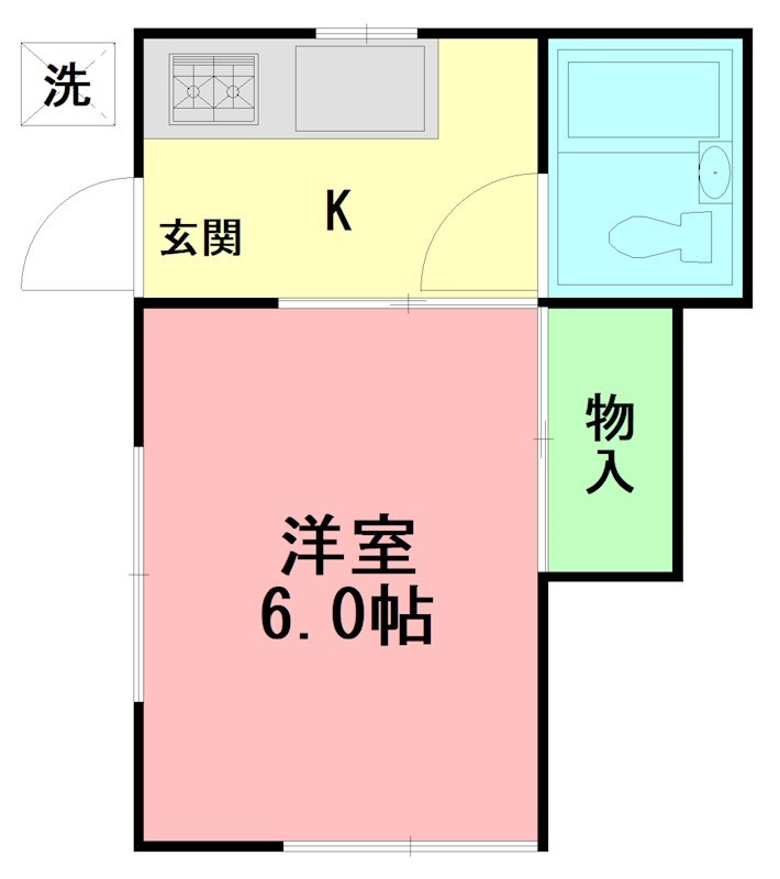 ＮＩＳＨＩＹＡＭＡ・アパート A201号室 間取り