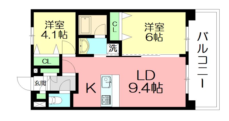 らうらうじ湘南台 1104号室 間取り