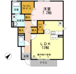 ガーデンハウスⅡ 102号室 間取り