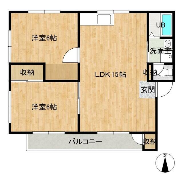グレース長嶋 202号室 間取り