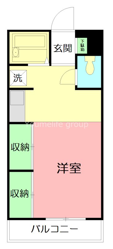 松栄ハイツ 203号室 間取り