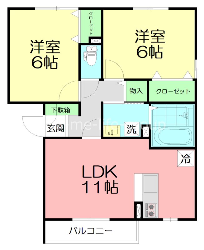 フローラル 202号室 間取り