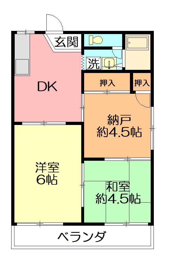 コーポ小山 201号室 間取り