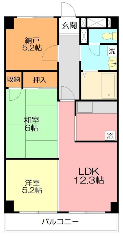 ソシアグリーンオーク 303号室 間取り