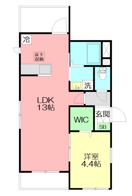 PhilMare湘南East(フィルマーレ) 105号室 間取り