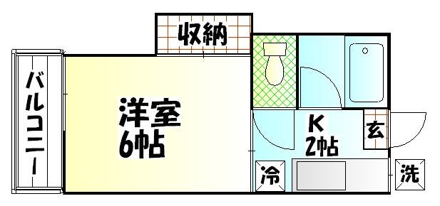 サンテラス第2 202号室 間取り