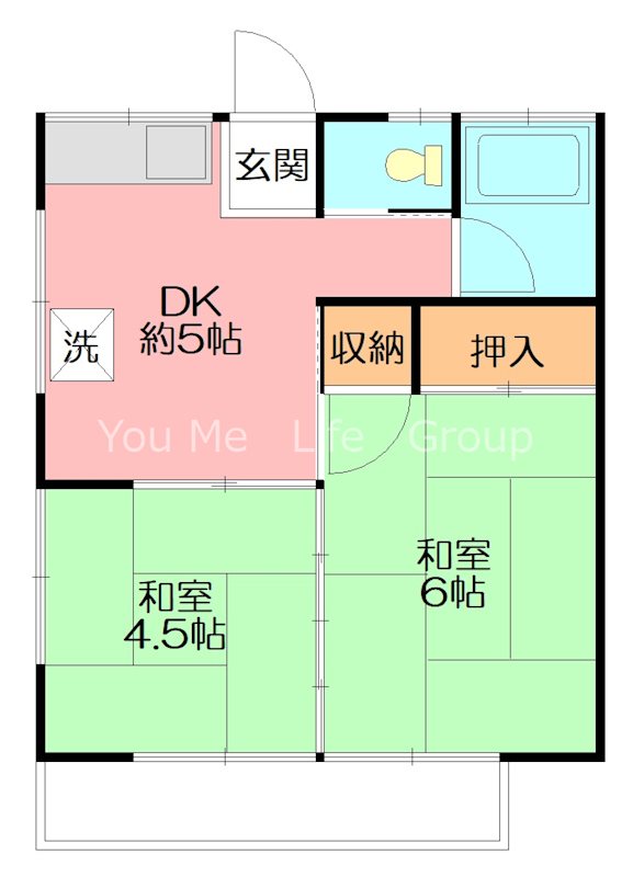 第二俊栄コーポ 5号室 間取り