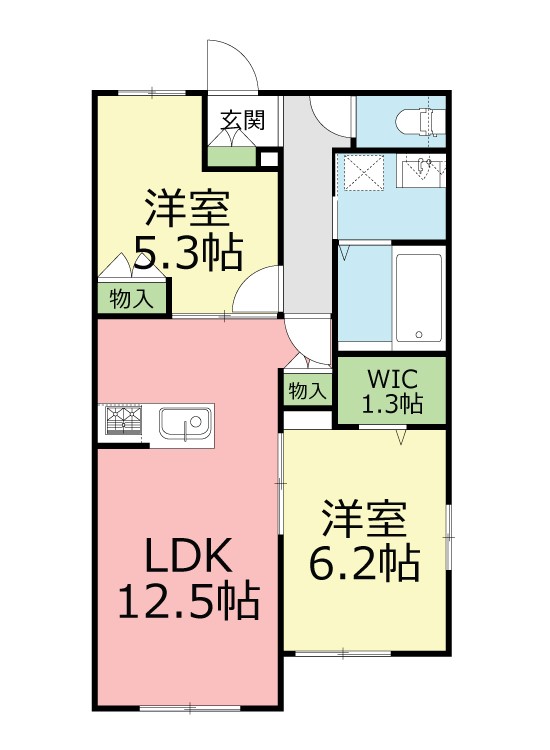 メゾン ド エトワール 102号室 間取り