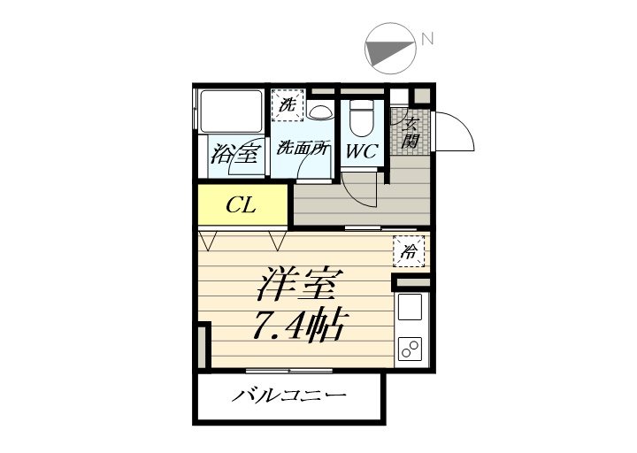 クレール 301号室 間取り