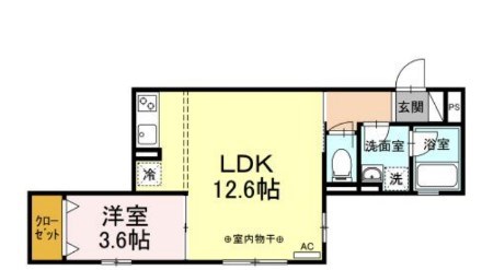 クレール 302号室 間取り