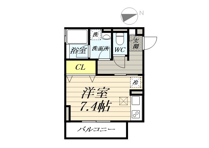 クレール 101号室 間取り